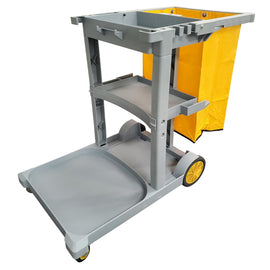 CMC 194 Janitorial Cleaning Cart With Bag, Gray