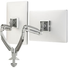 Load image into Gallery viewer, Chief Kontour K1D Dynamic Dual Monitor Arm Desk Mount - For Displays 10-38in - Silver - Height Adjustable - 2 Display(s) Supported - 10in to 30in Screen Support - 50 lb Load Capacity - 75 x 75, 100 x 100 - VESA Mount Compatible - 1 Each