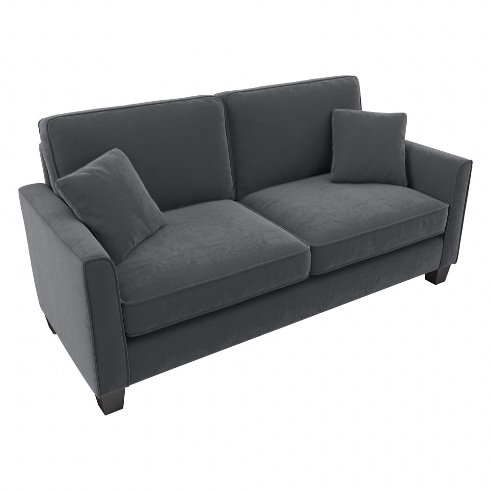 Bush Furniture Flare Microsuede Fabric Sofa, 35-3/4inH x 73inW x 33-1/2inD, Dark Gray, Standard Delivery