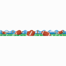 Load image into Gallery viewer, Eureka Deco Trim Strips, Football, Assorted Colors, Pack Of 12