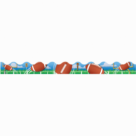Eureka Deco Trim Strips, Football, Assorted Colors, Pack Of 12