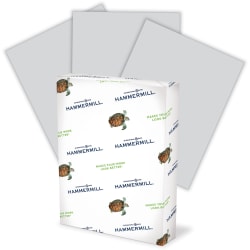 Hammermill Super-Premium Color Copy Paper, 1 Ream, Gray, Letter (8.5in x 11in), 500 Sheets Per Ream, 20 Lb, 30% Recycled