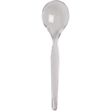 Load image into Gallery viewer, Dixie Heavyweight Plastic Cutlery - 1000/Carton - Soup Spoon - 1 x Soup Spoon - Breakroom - Disposable - Clear