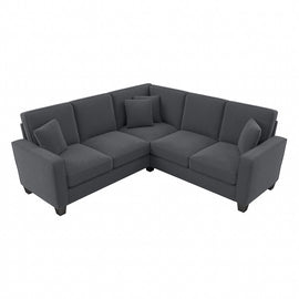Bush Furniture Stockton 87inW L-Shaped Sectional Couch, Dark Gray, Standard Delivery