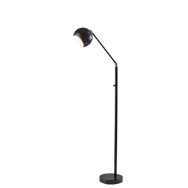 Adesso Ashbury Floor Lamp, 62-1/2inH, Black