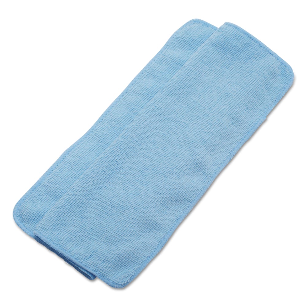 Boardwalk Lightweight Microfiber Cleaning Cloths, 16in x 16in, Blue, Pack Of 24 Cloths