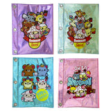 Inkology Smooshy Mushy Binder Pencil Pouches, 9-1/2in x 7-1/2in, Assorted Designs, Set Of 8 Pouches