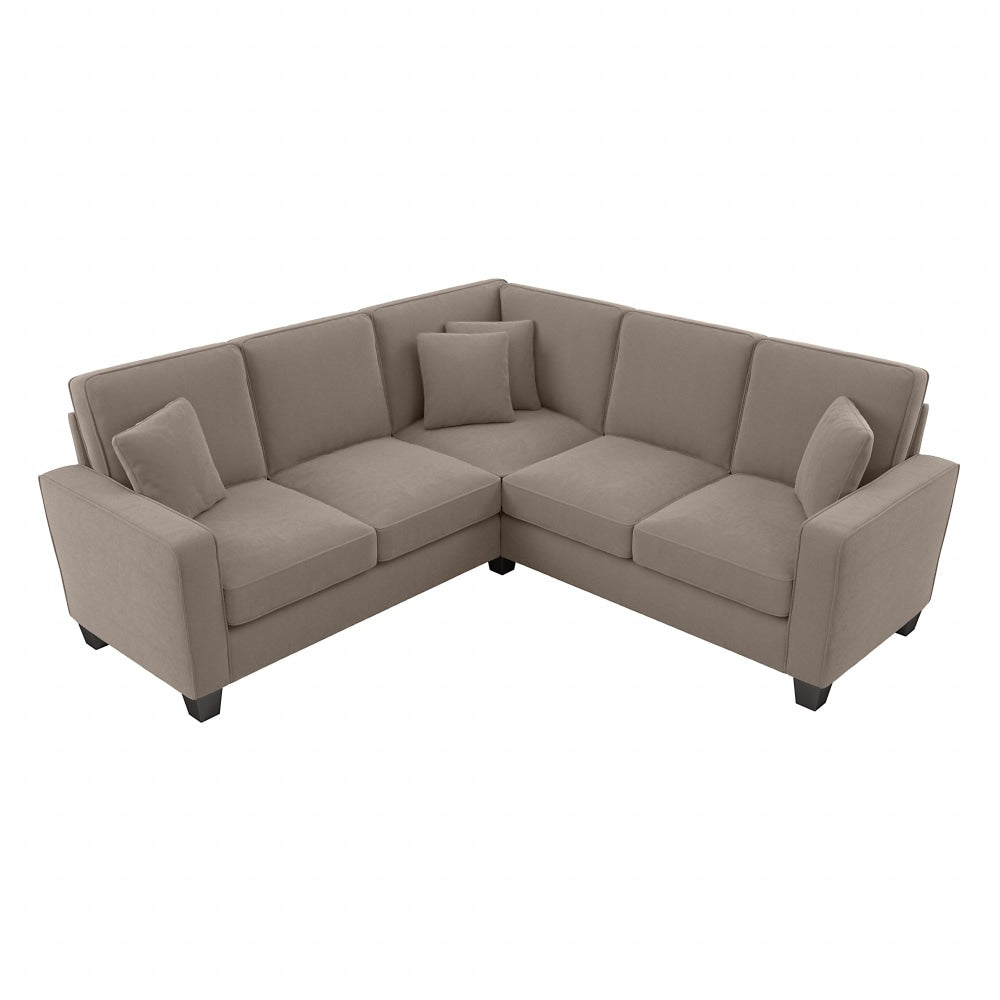 Bush Furniture Stockton 87inW L-Shaped Sectional Couch, Tan, Standard Delivery