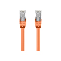 Belkin - Patch cable - RJ-45 (M) to RJ-45 (M) - 6 in - 0.2 in - UTP - CAT 6 - molded, snagless, stranded - orange