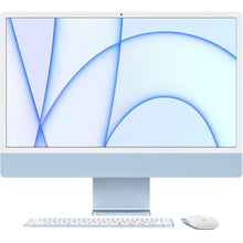Load image into Gallery viewer, Apple iMac MJV93LL/A All-in-One Computer - Apple M1 Octa-core (8 Core) - 8 GB RAM - 256 GB SSD - 24in 4.5K 4480 x 2520 - Desktop - Blue - Apple M1 Chip - macOS Big Sur - English (US) Keyboard - IEEE 802.11 a/b/g/n/ac/ax - 143 W