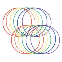 Load image into Gallery viewer, Martin Sports Plastic Hoops, 24in, Assorted Colors, Pack Of 12 Hoops