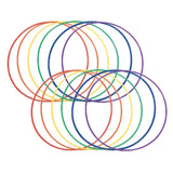 Martin Sports Plastic Hoops, 24in, Assorted Colors, Pack Of 12 Hoops