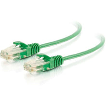 Load image into Gallery viewer, C2G 10ft Cat6 Snagless Unshielded (UTP) Slim Ethernet Cable - Cat6 Network Patch Cable - PoE - Green - 10 ft Category 6 Network Cable for Network Device - First End: 1 x RJ-45 Network - Male - Second End: 1 x RJ-45 Network - Male - Patch Cable