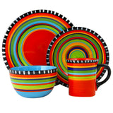 Gibson Elite Pueblo Springs 16-Piece Dinnerware Set, Multicolor