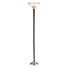 Load image into Gallery viewer, Adesso Alta Torchiere Floor Lamp, 71inH, Frosted White Shade/Brushed Steel Base