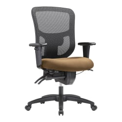 WorkPro 9500XL Series Big & Tall Ergonomic Mesh/Premium Fabric Mid-Back Chair, Black/Beige, BIFMA Compliant