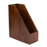 Realspace Wooden Magazine File, 11-3/4inH x 4-1/4inW x 10inD, Walnut