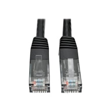 Load image into Gallery viewer, Tripp Lite Cat6 Cat5e Gigabit Molded Patch Cable RJ45 M/M 550MHz Black 35ft - 128 MB/s - 35 ft - Black