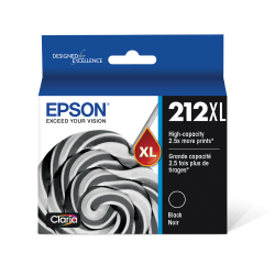 Epson 212XL Claria Black High-Yield Ink Cartridge, T212XL120-S