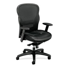 Load image into Gallery viewer, basyx by HON VL701 Ergonomic Bonded Leather/Mesh High-Back Chair, Black