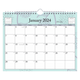 2024 Blue Sky Monthly Wall Calendar, 11in x 8-3/4in, Rue Du Flore, January To December 2024, 101613
