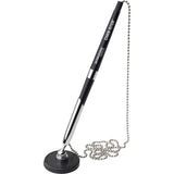 MMF Counter Pen With Antimicrobial Protection, Fine Point, Refillable, Black Barrel, Black Ink