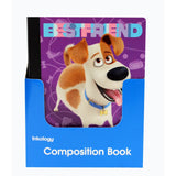 Inkology Composition Books, The Secret Life Of Pets, 7-1/2in x 9-3/4in, College Ruled, 200 Pages (100 Sheets), Assorted Designs, Pack Of 12 Books
