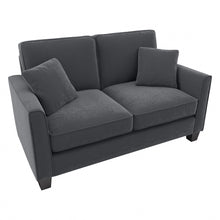 Load image into Gallery viewer, Bush Furniture Flare Microsuede Fabric Loveseat, 35-3/4inH x 61inW x 33-1/2inD, Dark Gray, Standard Delivery