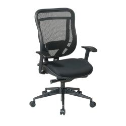 Office Star SPACE Big & Tall High-Back Mesh Chair, Black/Gunmetal