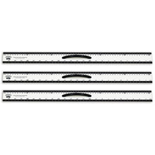 Load image into Gallery viewer, Learning Advantage Dry-Erase Magnetic Straight Edges, 24in, Black/White, Pack Of 3