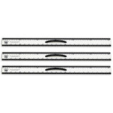 Learning Advantage Dry-Erase Magnetic Straight Edges, 24in, Black/White, Pack Of 3