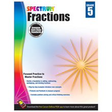 Load image into Gallery viewer, Carson-Dellosa Spectrum Math Workbook, Fractions, Grade 5
