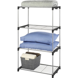 Whitmor 6779-4414 Storage Rack - 4 Tier(s) - 54in Height x 31.5in Width x 19.5in Depth - Floor - Sturdy, Heavy Duty - Metal, Resin - 1