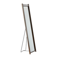 Load image into Gallery viewer, Adesso Abigail Rectangle Floor Mirror, 61inH x 13inW x 15-7/16inD, Walnut/Chrome