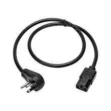 Load image into Gallery viewer, Eaton Tripp Lite Series Desktop Computer AC Power Cord, Right-Angle NEMA 5-15P to C13 - 10A, 125V, 18 AWG, 3 ft. (0.91 m), Black - Power cable - NEMA 5-15P right-angled to power IEC 60320 C13 - 125 V - 10 A - 3 ft - black