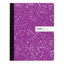 Load image into Gallery viewer, Office Depot Brand Composition Notebook, 9-3/4in x 7-1/2in, Wide Ruled, 100 Sheets, Purple/White