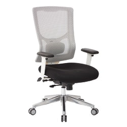 Office Star ProGrid Mesh Mid-Back Managers Chair, White/Black
