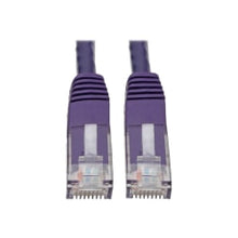 Load image into Gallery viewer, Tripp Lite Cat6 Cat5e Gigabit Molded Patch Cable RJ45 MM 550MHz Purple 20ft - 128 MB/s - Patch Cable - 20 ft - 1 x RJ-45 Male Network - 1 x RJ-45 Male Network - Gold Plated Contact - Purple