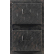 Load image into Gallery viewer, Linon Gadsden Industrial 2-Slot Vertical Home Office Metal Mailbox, 23inH x 14-3/5inW x 3-7/8inD, Gray