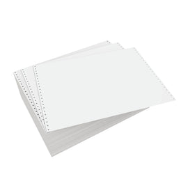 Domtar Continuous Form Paper, Unperforated, 14 7/8in x 11in, 20 Lb, Blank White, Carton Of 2,300 Forms