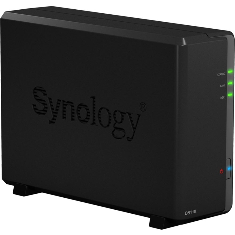 Synology High-Performance 1-Bay NAS for Small Office and Home Users - Realtek 1.40 GHz - 1 x HDD Supported - 12 TB Supported HDD Capacity - 1 x SSD Supported - 1 GB RAM - Serial ATA Controller