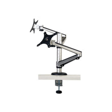 Load image into Gallery viewer, Tripp Lite Dual Full Motion Flex Arm Desk Clamp for 13in to 27in Monitors / Displays - 44 lb Load Capacity - Steel, Metal - Black&quot;