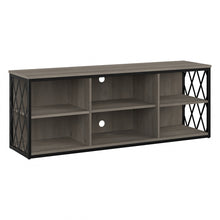 Load image into Gallery viewer, kathy ireland Home by Bush Furniture City Park 60inW Industrial TV Stand for 70in TVs, 22-1/4inH x 60-1/4inW x 15-5/8inD, Driftwood Gray, Standard Delivery