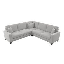Load image into Gallery viewer, Bush Furniture Stockton 99inW L-Shaped Sectional Couch, Light Gray Microsuede Fabric, Standard Delivery