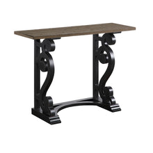 Load image into Gallery viewer, Coast to Coast Chic 42inW Writing Desk, Brown/Black