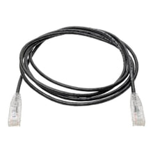 Load image into Gallery viewer, Tripp Lite Cat6 UTP Patch Cable (RJ45) - M/M, Gigabit, Snagless, Molded, Slim, Black, 6 ft. - First End: 1 x RJ-45 Male Network - Second End: 1 x RJ-45 Male Network - 1 Gbit/s - Patch Cable - Gold Plated Connector - 28 AWG - Black