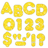 TREND Ready Letters, Casual, 3in, Yellow Sparkle, Pack Of 124