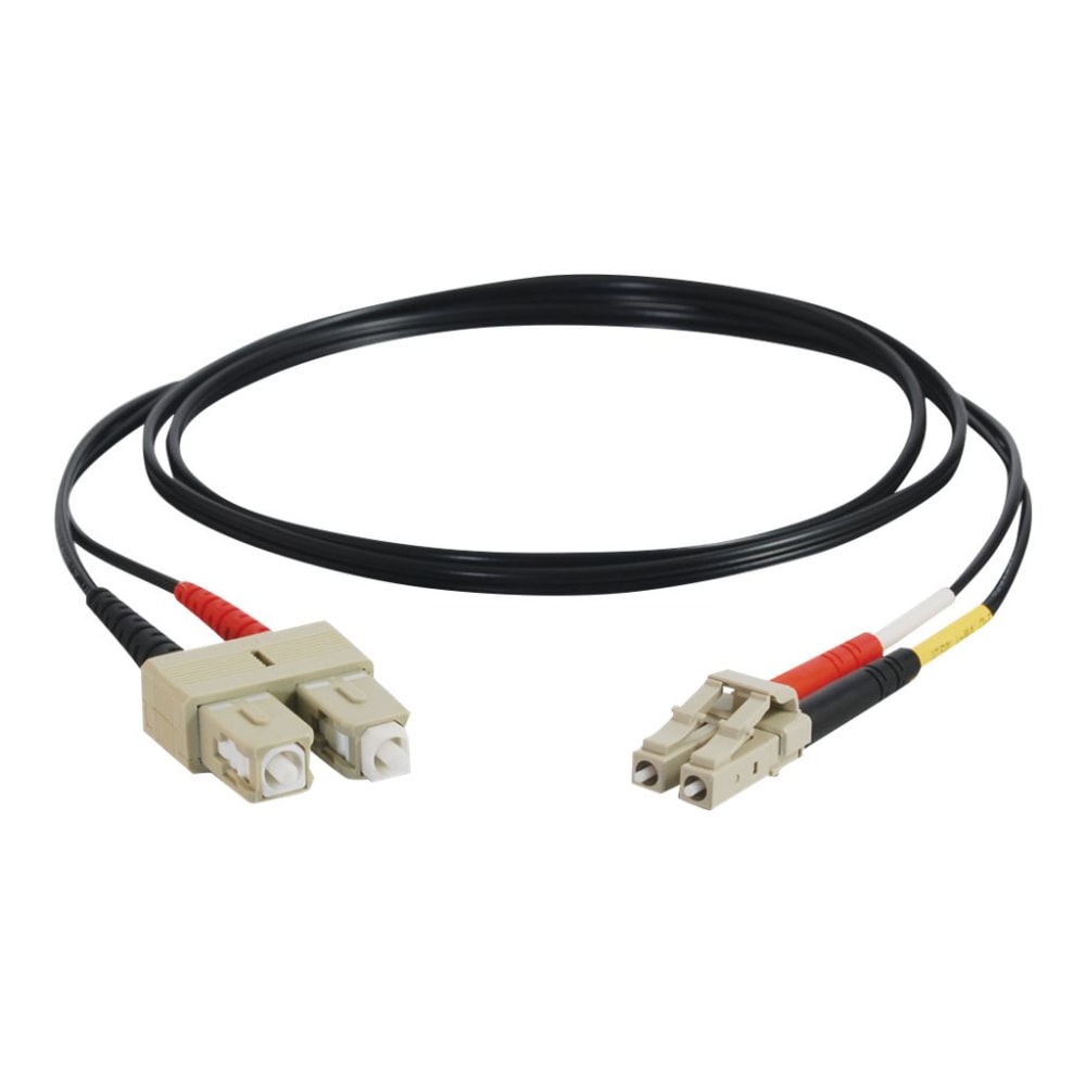 C2G 5m LC-SC 62.5/125 OM1 Duplex Multimode PVC Fiber Optic Cable - Black - LC Male - SC Male - 16.4ft - Black