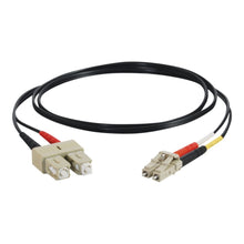 Load image into Gallery viewer, C2G 5m LC-SC 62.5/125 OM1 Duplex Multimode PVC Fiber Optic Cable - Black - LC Male - SC Male - 16.4ft - Black