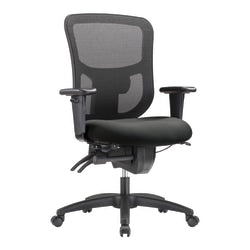 WorkPro 9500XL Series Big & Tall Ergonomic Mesh/Premium Fabric Mid-Back Chair, Black/Gray, BIFMA Compliant